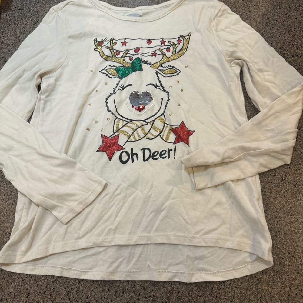Holiday Time Cream Long Sleeve Shirt
